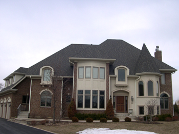 Roof, shingles, soffit, fascia and gutters job.